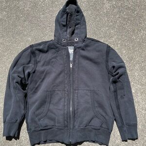 Y2K Five Crown Faux Fur Lined Hoodie Sz M